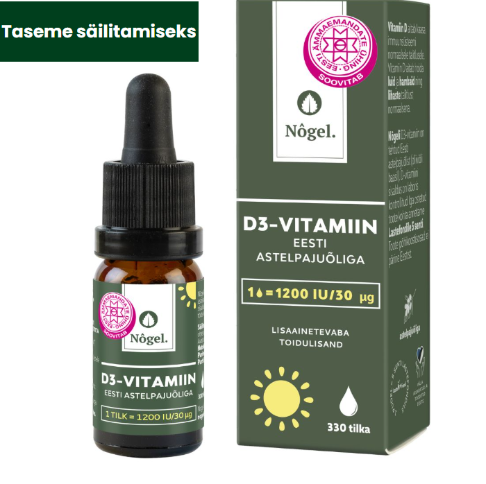 NÕGEL VITAMIIN D3 TILGAD 1200IU ASTELPAJUÕLIGA 10ML