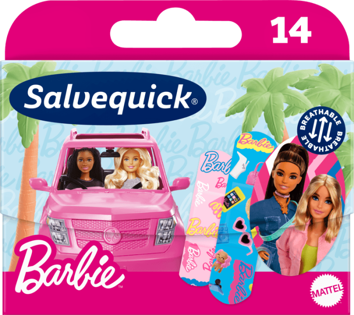 SALVEQUICK PLAASTER BARBIE PILTIDEGA LASTELE N14