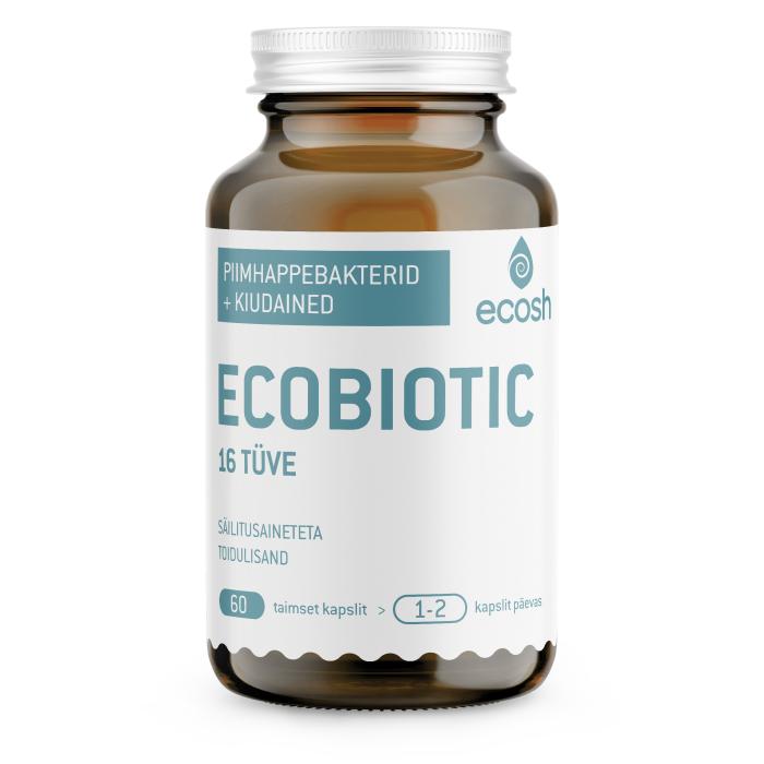 ECOSH ECOBIOTIC 16 TÜVE PIIMHAPPEBAKTERID KAPSLID N60