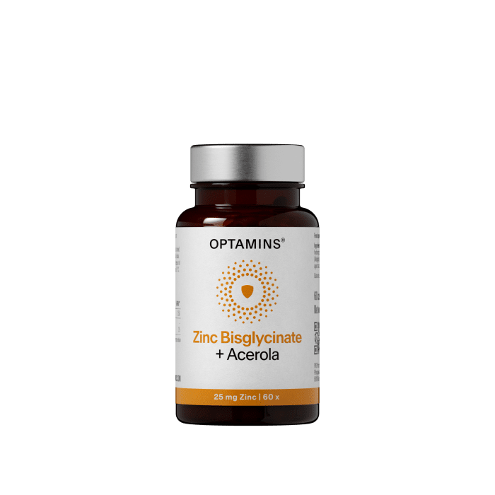 OPTAMINS TSINK BISGLÜTSINAAT +ACEROLA KAPSLID N60