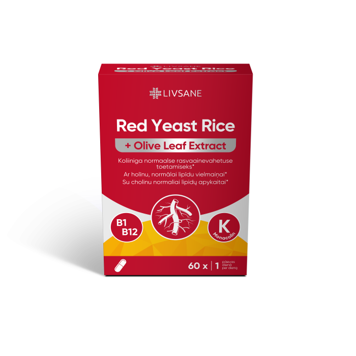 LIVSANE RED YEAST RICE + OLIVE LEAF EXTRACT KAPSLID N60