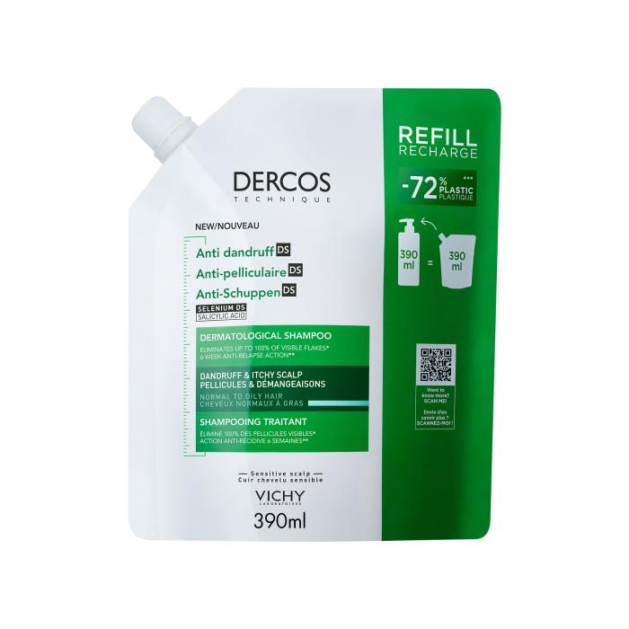 VICHY DERCOS ŠAMPOON KÕÕMAVASTANE RASUSTELE JUUSTELE TÄITEPAKEND 390ML