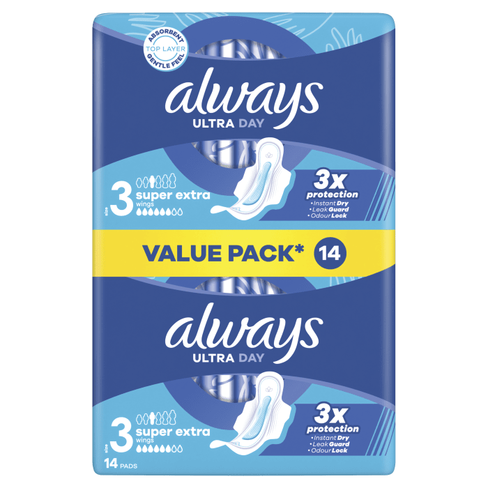 ALWAYS ULTRA DAY HÜGIEENILINE SIDE SUPER PLUS DUO N14