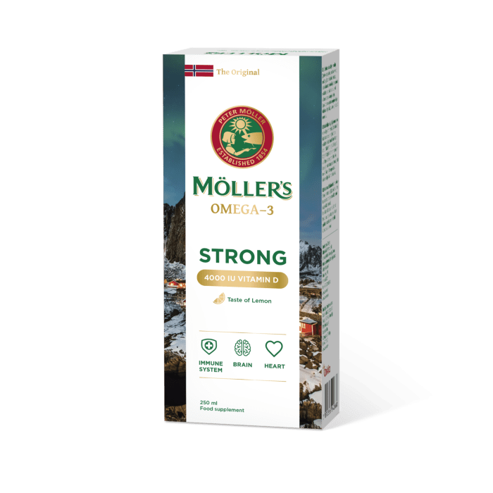 MÖLLER'S STRONG VITAMIIN D KALAMAKSAÕLI SIDRUNI 250ML