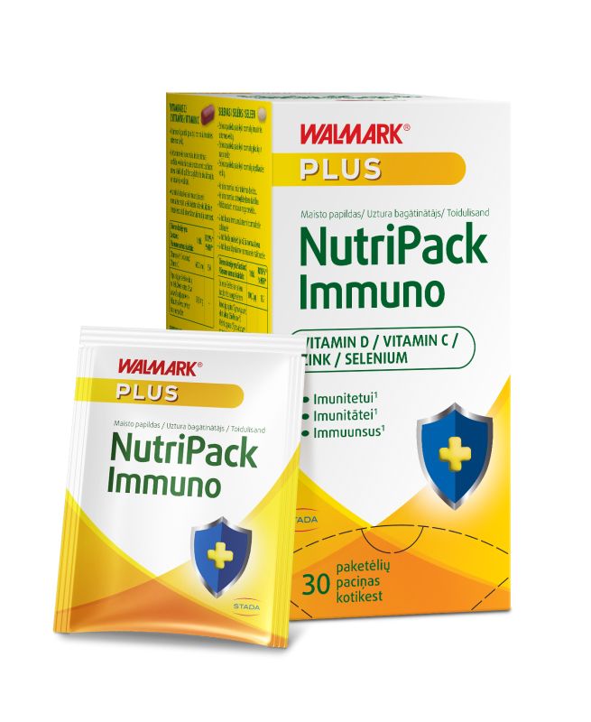 WALMARK NUTRIPACK IMMUNO VIT.D+VIT.C+TSINK+SELEEN KOTIKE N30