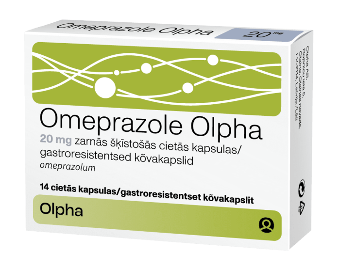 OMEPRAZOLE OLPHA GASTRO. KÕVAKAPS 20MG N14	