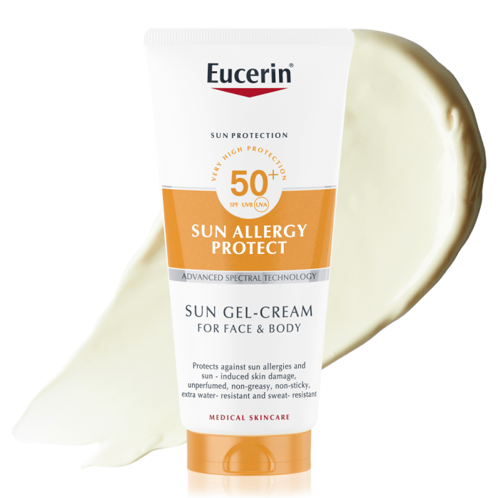 EUCERIN SUN KREEM-GEEL SPF50+ PÄEVITUSALLERGIAT ENNETAV 200ML