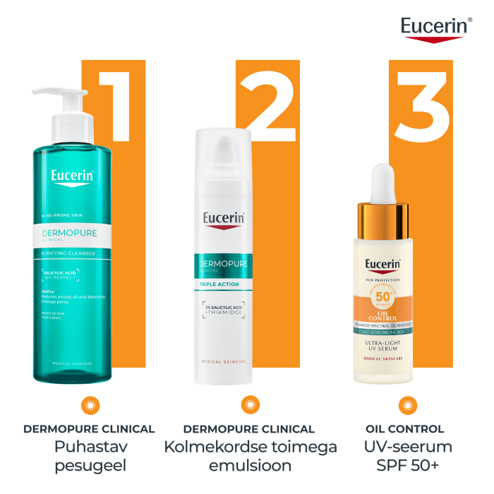 EUCERIN SUN OIL CONTROL PÄIKESEKAITSESEERUM SPF50+ KERGE 30ML