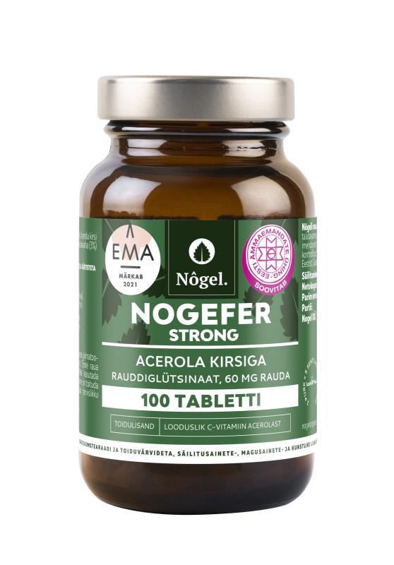 NÕGEL NOGEFER RAUD STRONG ACEROLA KIRSIGA TBL 60MG N100