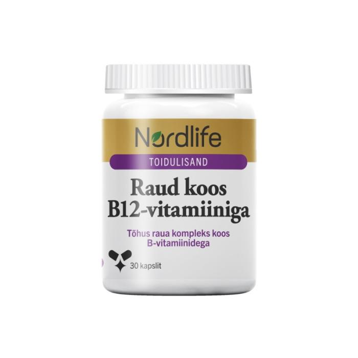 NORDLIFE RAUD+VTAMIIN B12 KAPSLID N30