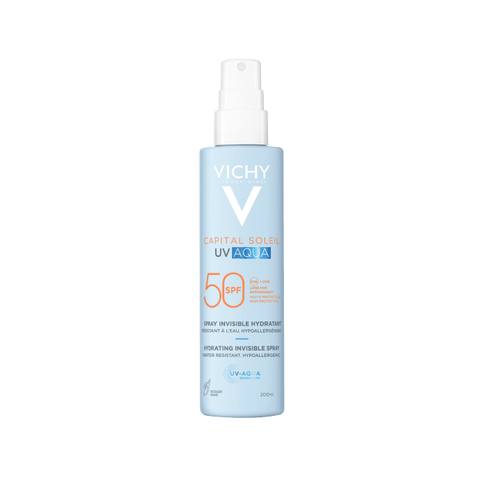 VICHY CS UV-AQUA PÄIKESEKAITSESPREI NÄOLE/KEHALE SPF50 200ML