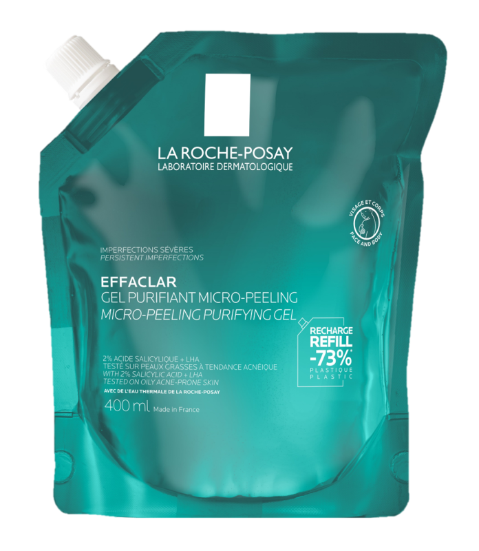 LA ROCHE-POSAY EFFACLAR PESUGEEL MIKROKOORIV TÄITEPAKEND 400ML