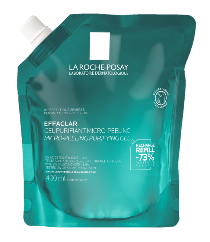 LA ROCHE-POSAY EFFACLAR PESUGEEL MIKROKOORIV TÄITEPAKEND 400ML