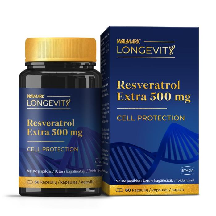 WALMARK LONGEVITY RESVERATROL EXTRA KAPSLID 500MG N60