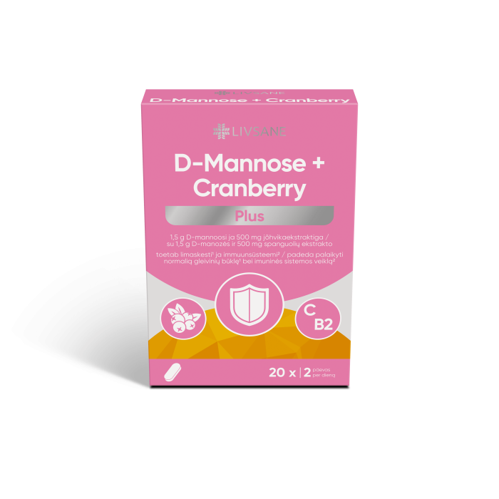 LIVSANE D-MANNOSE+CRANBERRY PLUS TBL N20