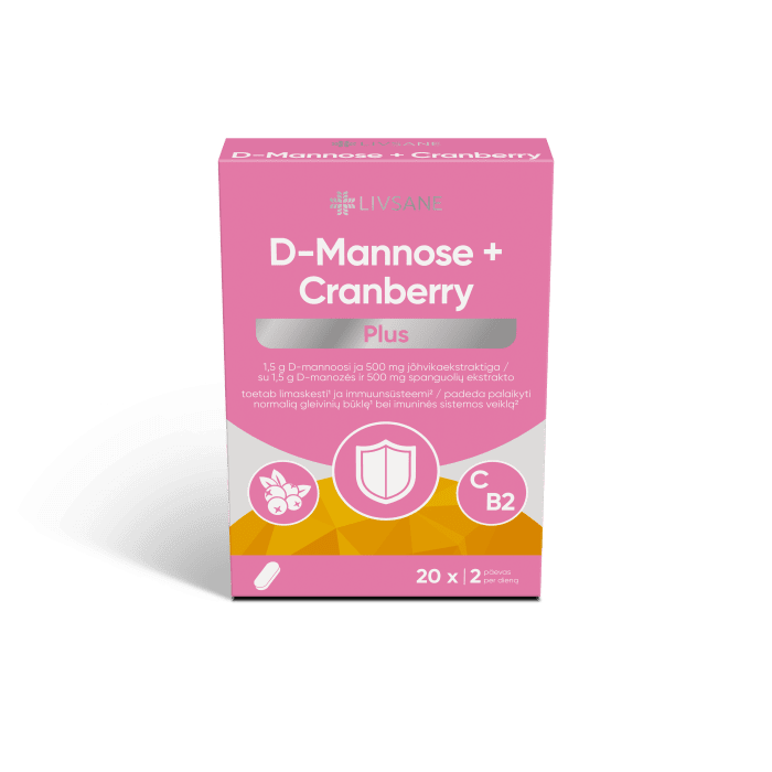 LIVSANE D-MANNOSE+CRANBERRY PLUS TBL N20