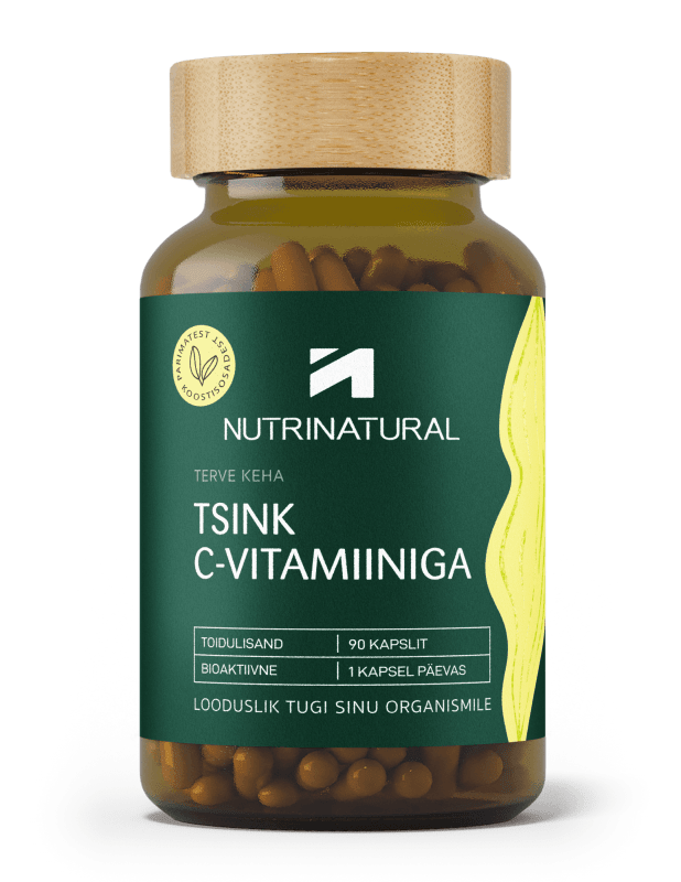NUTRINATURAL TSINK C-VITAMIINIGA KAPSLID N90