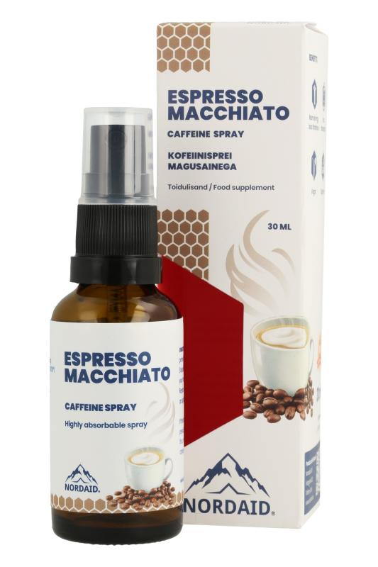 NORDAID ESPRESSO MACCHIATO KOFEIIN+B12 SUUKAUDNE SPREI 30ML