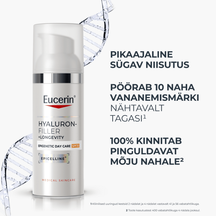 EUCERIN HYALURON-FILLER+ LONGEVITY EPIGENETIC PÄEVAKREEM SPF30 50ML