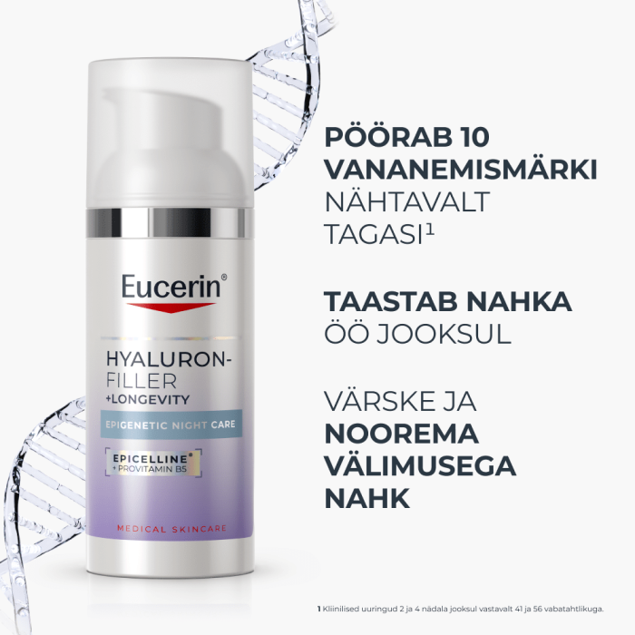 EUCERIN HYALURON-FILLER + LONGEVITY EPIGENETIC ÖÖKREEM 50ML