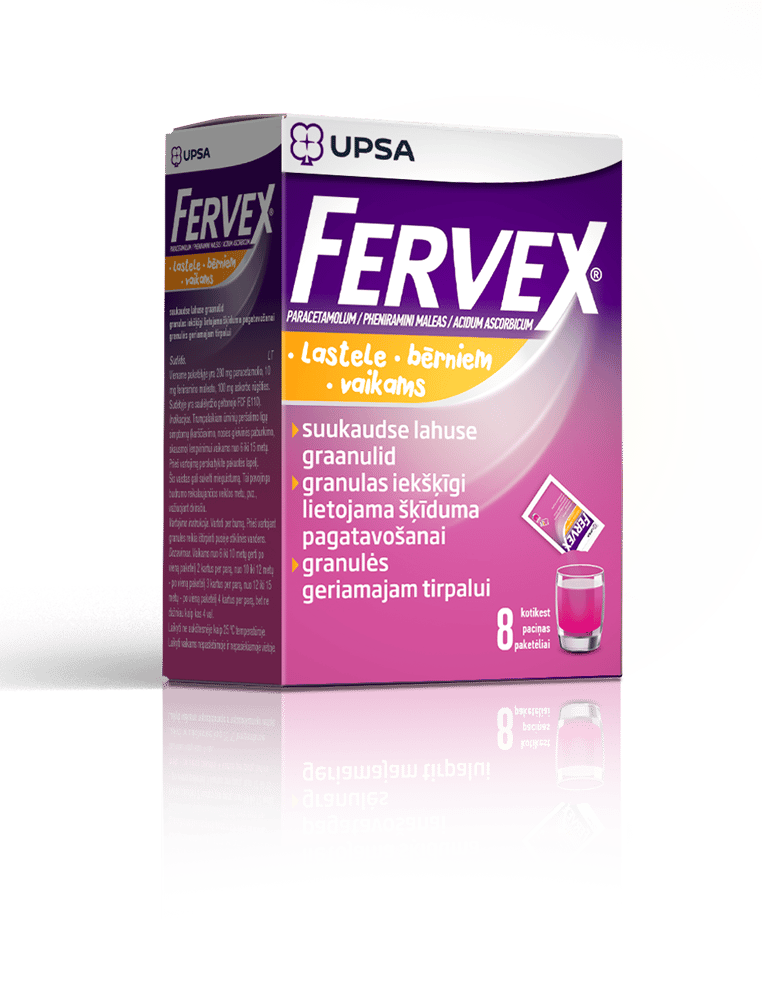 FERVEX SUUKAUDNE LAHUSE GRAANULID 280MG+10MG+100MG N8