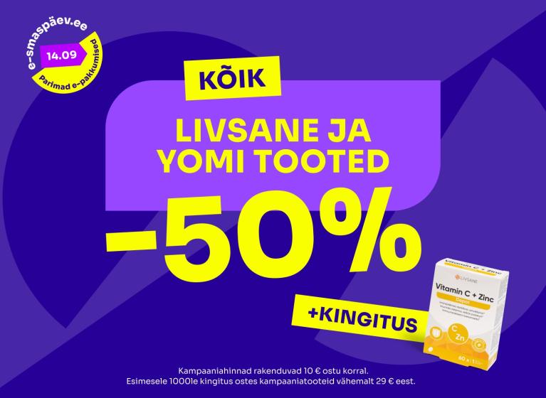 Kõik Livsane ja YOMI tooted -50%