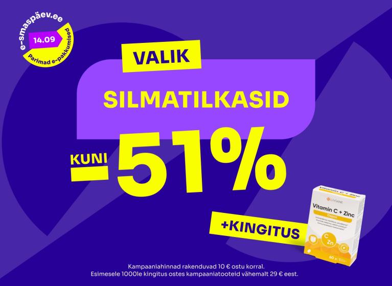 Valik silmatilkasid kuni -51%
