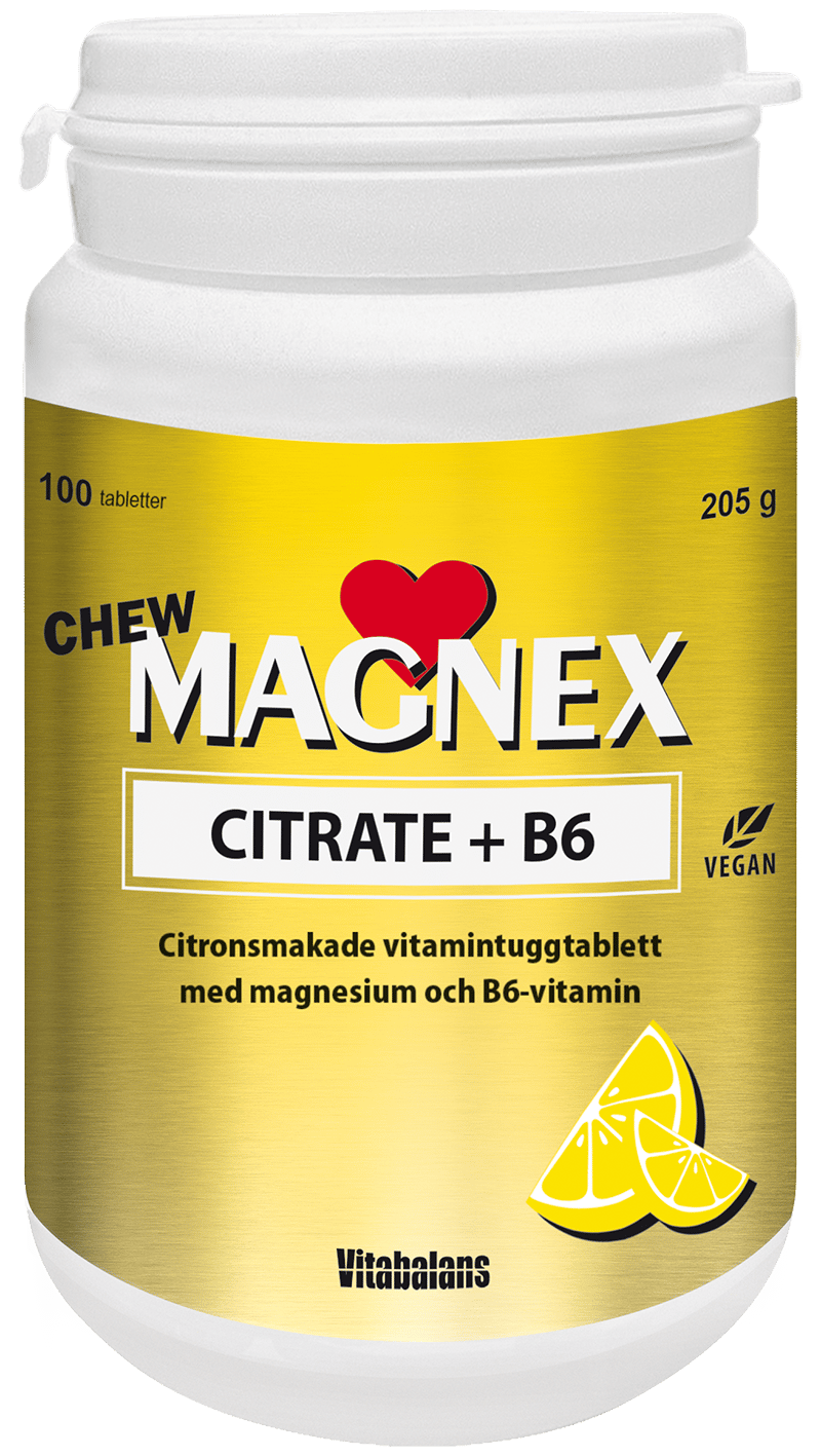 MAGNEX CITRATE + VITAMIIN B6 NÄRIMISTABLETT 375MG+3MG N100