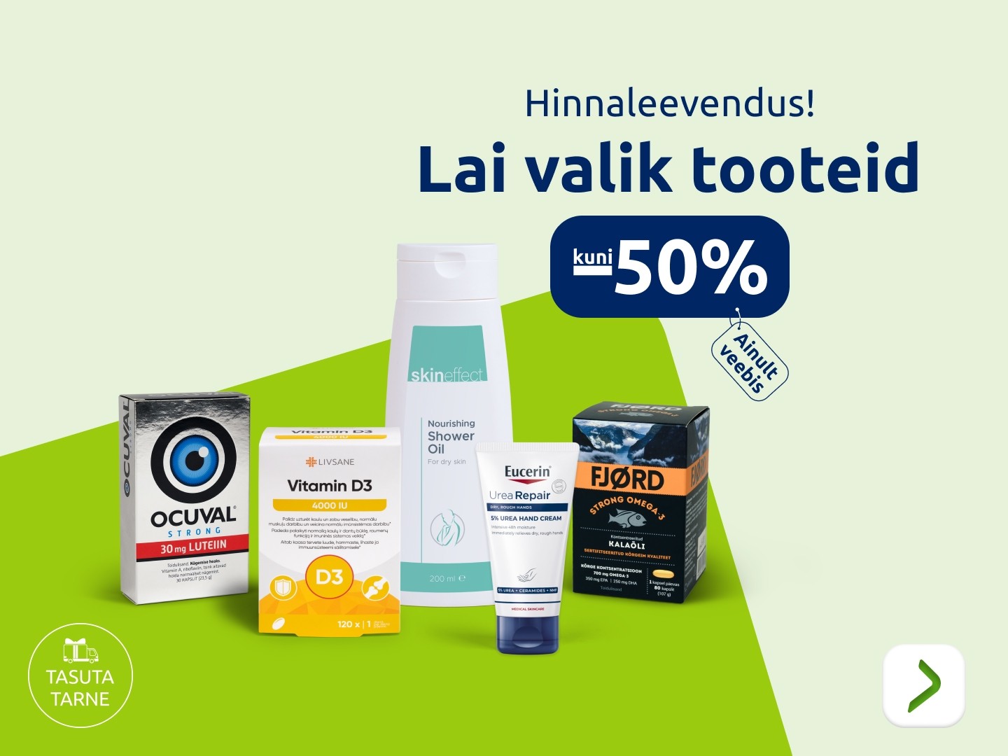 Hinnaleevendus! Lai valik tooteid kuni  50%