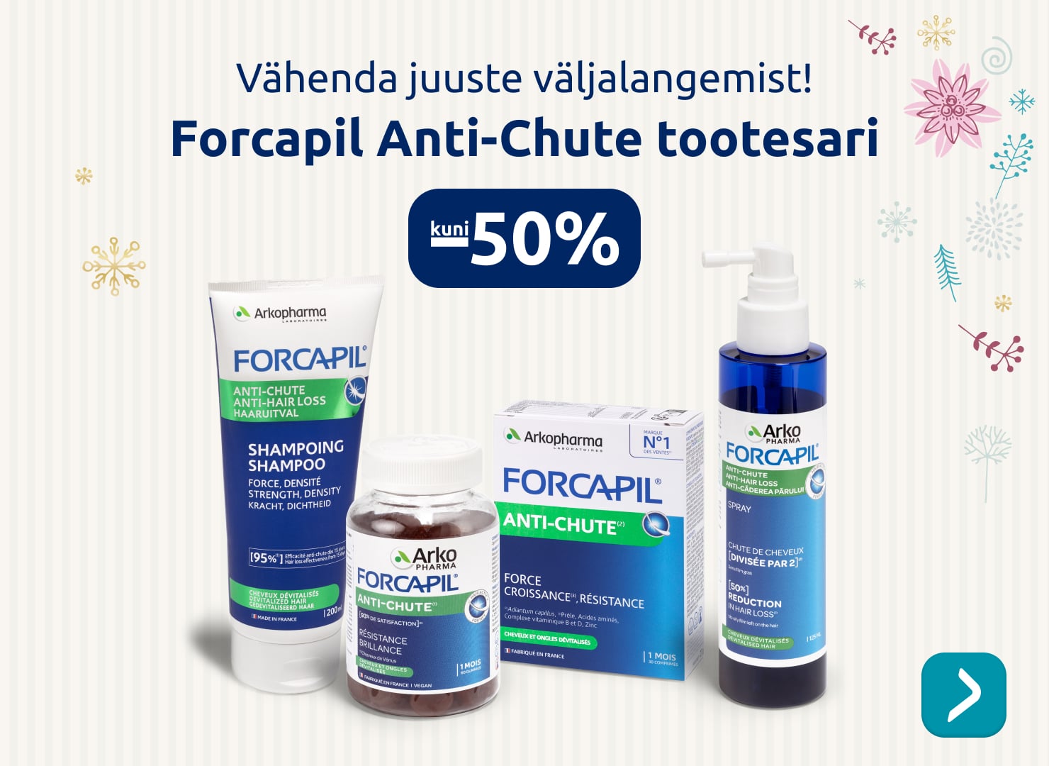 Forcapil Anti-Chute tootesari kuni -50%