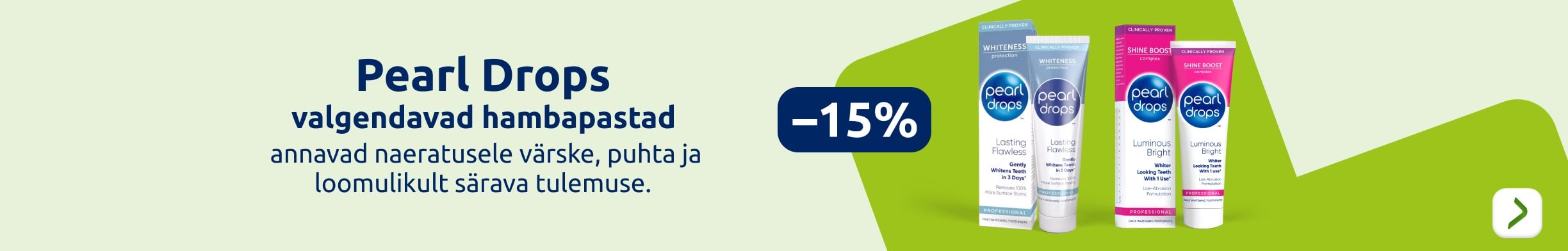 Pearl drops valgendavad hambapastad -15%