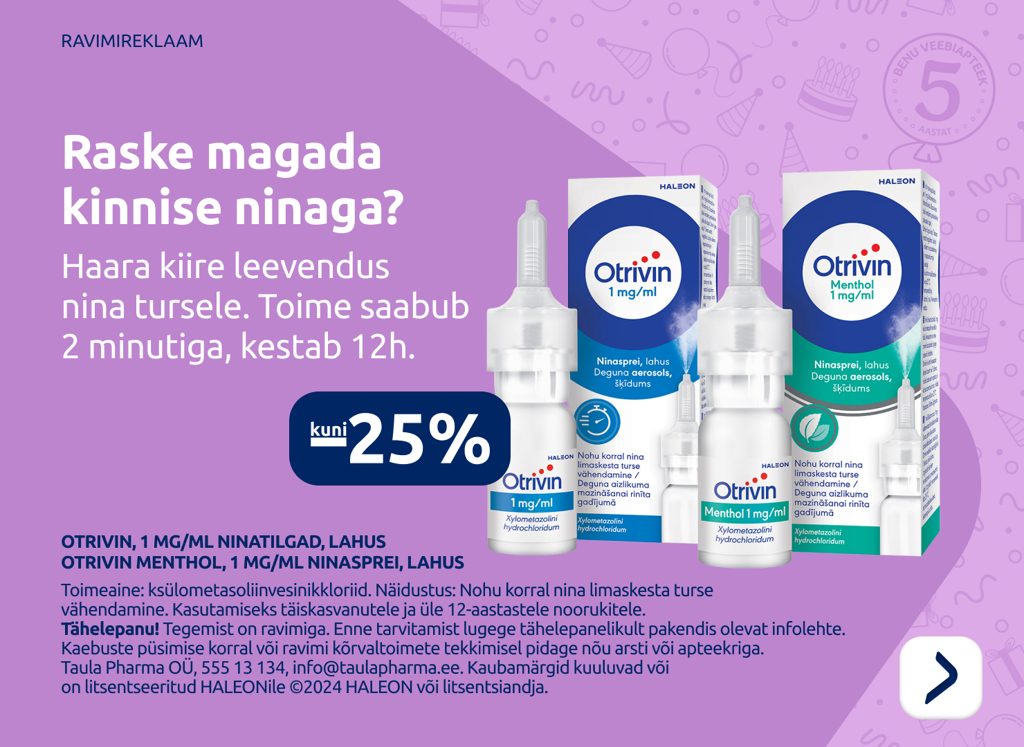 Otrivin kuni -25%