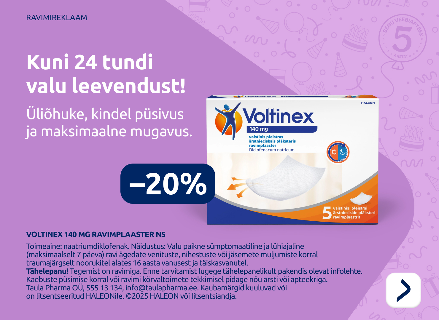 Voltinex ravimplaaster -20%